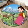 Heidi Alps Cartoon Round Area Rug,Carpet Rug for Living Room Bedroom Sofa Playroom Decor,Non-slip Floor Mat