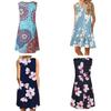 Women's Summer Boho Floral Tank Dress With Comfortable Loose Fit For Casual Beach Outings