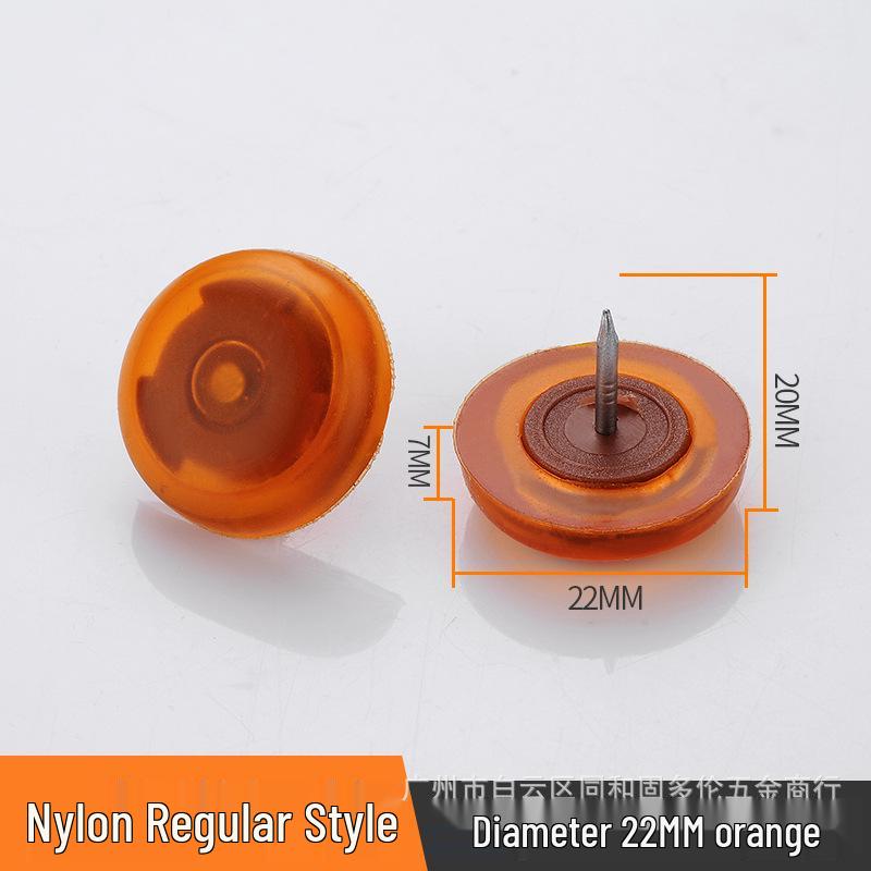 Non-Slip White Nylon Furniture Leg Nails - Moisture-Proof & Round Bottom Cabinet Baseboard Protectors