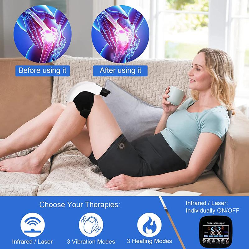 Electric Heating Knee Pad Air Pressotherapy Massager Leg Joint Infrared Therapy Arthritis Pain Relief Knee Temperature Massage