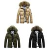 Premium Quality Winter Men's Thick Down Jacket With Cozy Faux Fur Collar And Hood
