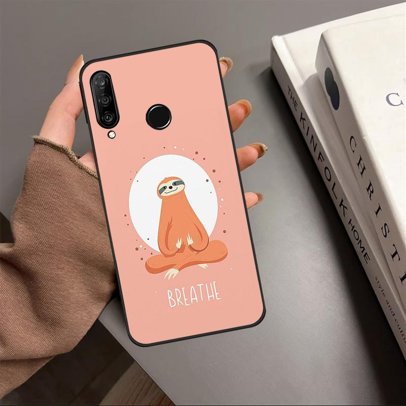 Funny Cute Sloths For Huawei P40 P20 P30 Lite P60 Pro Nova 12i 12s 11i 10 9 SE 5T Y91 Y90 Y60 Y70 Y72 Y61 Case