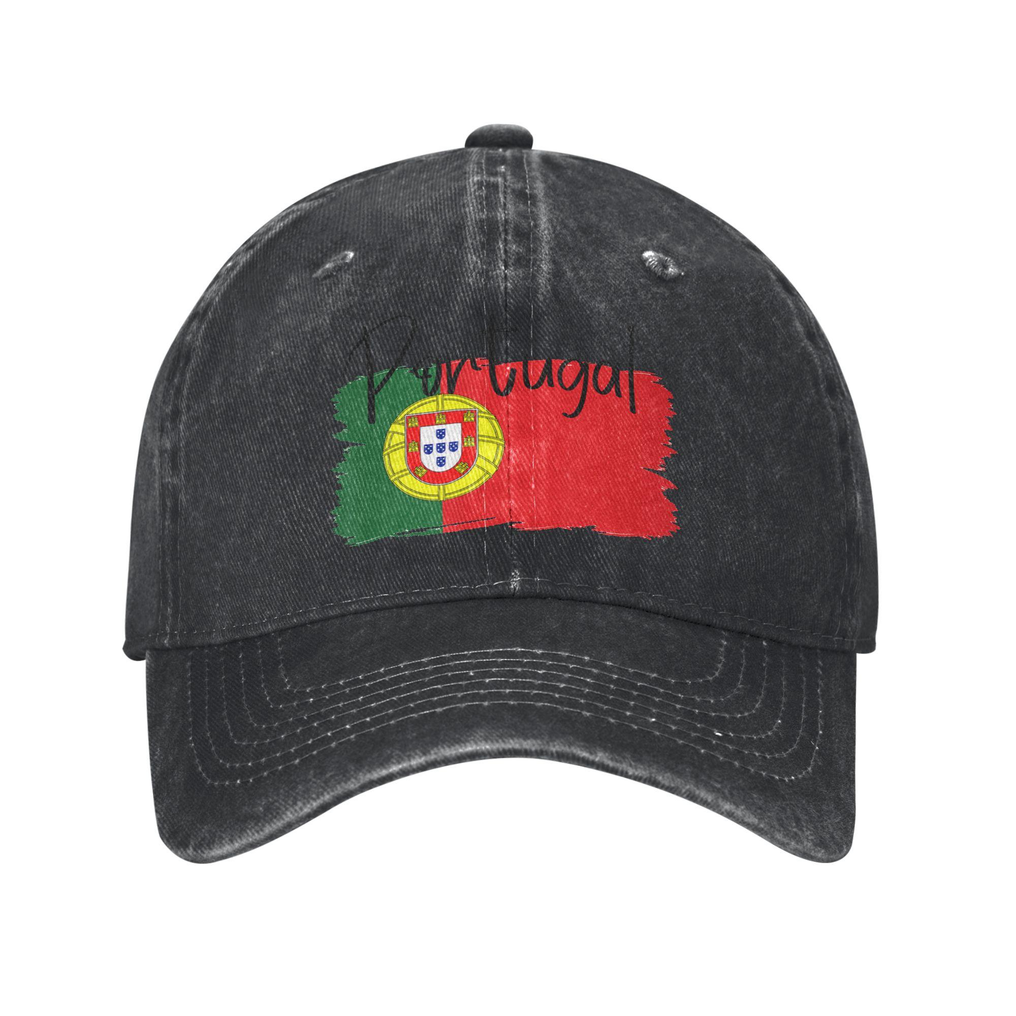 AnimiBIBI cap Portugal Vlag Portugese Baseballpetten Mode Verweerd Katoen Snapback Pet Unisex Trainingskleding Cadeau Petten Pet One Size