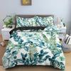 3D Tropical Plant Leaves Bedding Set Quilt Cover For Bedroom Luxury Duvet Cover Set With Pillowcase King Twin Bedclothes