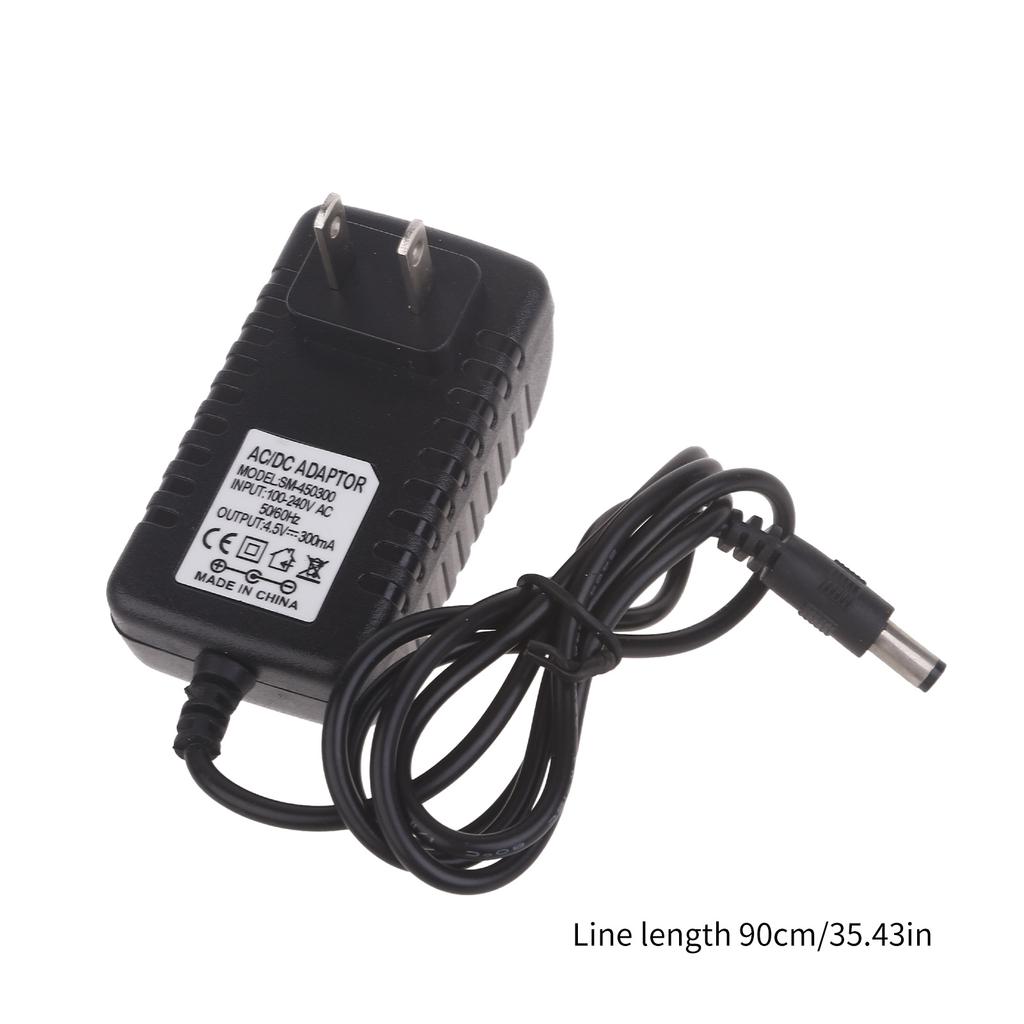 4.5V 1A/4.5V 300mA Adapter Power Supply Cord Cable Wall Charger 5.5x2.5mm Tip Negative Sleeve Positive for LED Lights