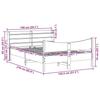 VidaXL Cadre de lit avec tête de lit blanc 140x200 cm bois pin massif, sommier, cadre de lit double, cadre de lit en bois 3307045