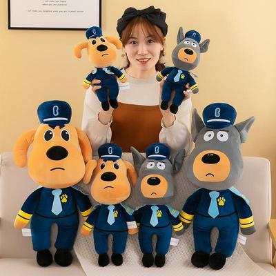 1Pcs Anime Security Sergeant Labrador Wolf Dog Plush Stuffed Toys 30/45Cm Sheriff Labrador Dog Plush Toy Doll Birthday Xmas Gift