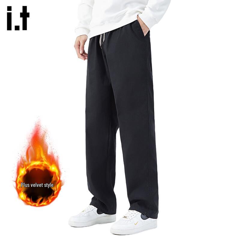 OVERPROTECTIONit Men's Fleece-Lined Straight-Leg Casual Winter Pants