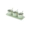 Plastic Seasoning Storage Box 3/4 Grid Salt Suger Jar Household Spice Jar  Suger