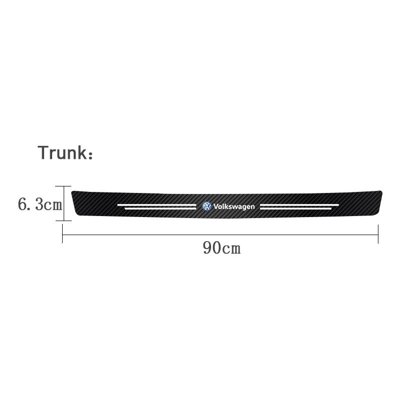 OPQ1 1/4/5Pcs Car Door Sill Scuff Plate Decor Carbon Fiber Stickers For Volkswagen VW Golf T5 Phaeton GTI Touran GTD CC Touareg ID3 R
