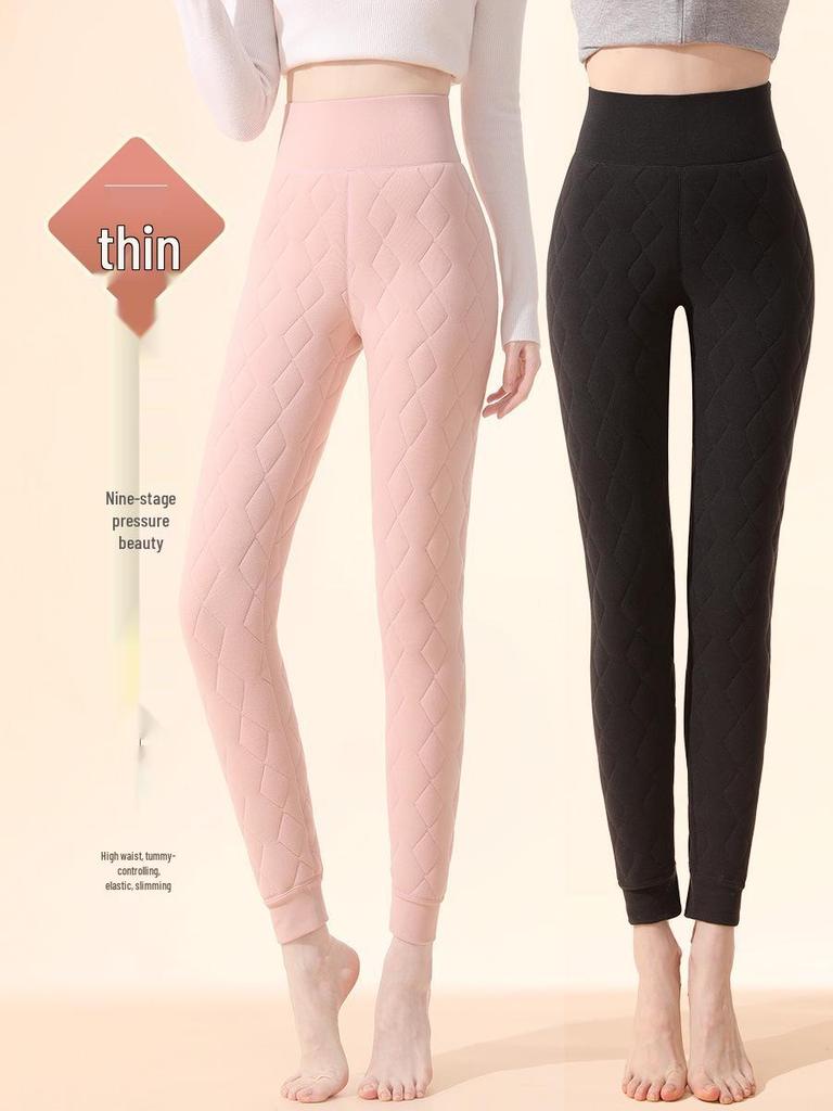 Extra Thick Fleece-Lined Lambswool Leggings for Women - Autumn/Winter, Plus Size, Northeast Warmth, Cotton Pants