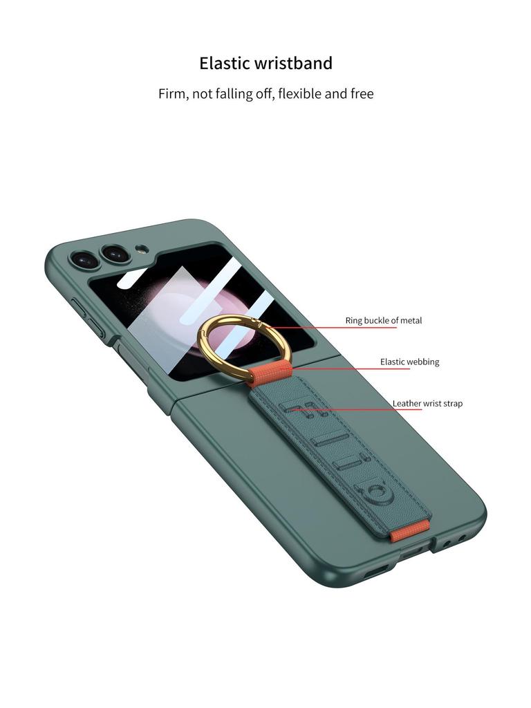 Samsung Flip5 Ultra-thin Drop-proof Case with Wrist Strap for Foldable Screen