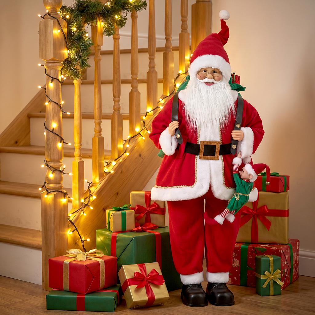 4ft Life Size Singing Dancing Santa Claus 120 Cm Musical Animated