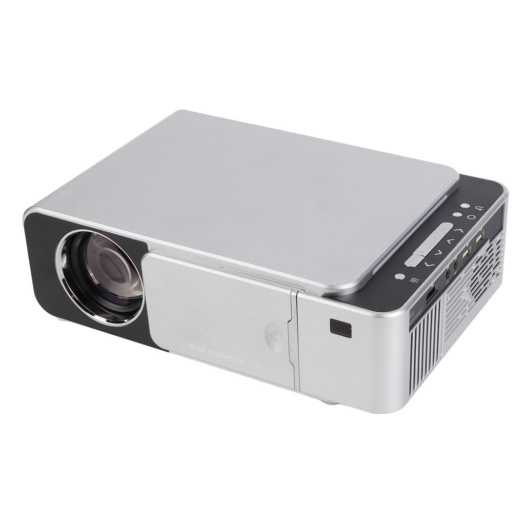 Mini 1080P HD Projector Portable WiFi LED Home Theater Movie Projector AC  Silver