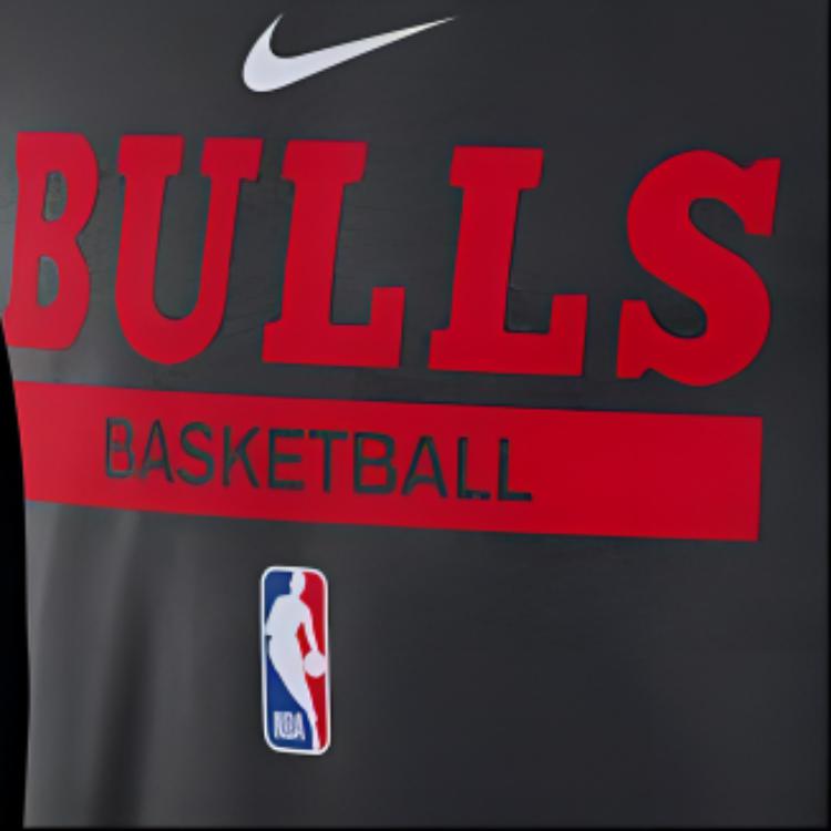 Nike NBA Chicago Bulls Practice Dri-Fit Long Sleeve T-shirt Black Men Streetwear DR6509-010