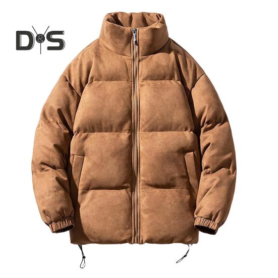 Bomullsrock med Blixtlåslist Ståkrage Mockaläder Ytskikt Dragsko i Fållen Vinter Ytterkläder Vindtät Värmeisolerande Rock