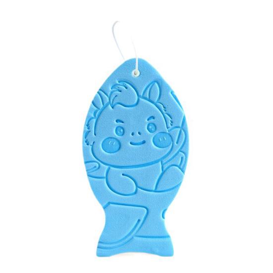 1/4Pcs Exfoliating Bath Sponge 3D Ultra Soft Body Scrubber Sponge Fish Shape Dead Skin Remover Reusable Bath Scrubber with Lanyard