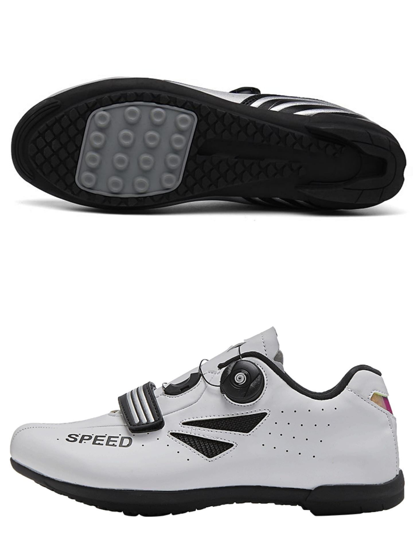 

New hard-soled unlocked cycling shoes casual men s and women s road cycling power shoes leather mountain cycling sports shoes 47