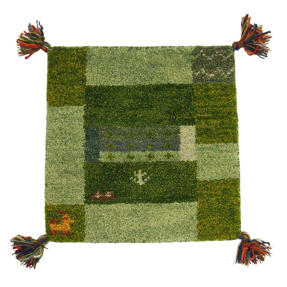 

Подушка для стула Hagiwara Gabbeh, зеленая, 40X40 см, 270015906, прибл.. ГАББЕХ Д11 зелёный