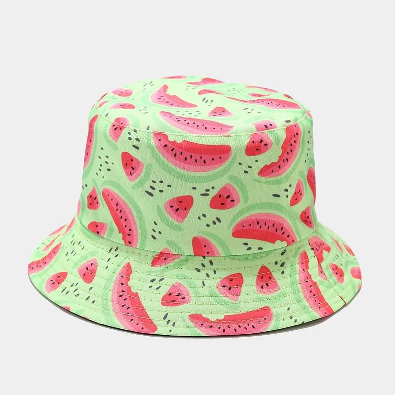 LDSLYJR Spring and Summer Cotton Print Bucket Hat Fisherman Hat Outdoor Travel Sun Cap for Men and Women 303