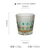 Japanese Edo Kiriko Crystal Glass Hand Carved Whiskey Cup Purple Fluorite Dawn Light Luxury