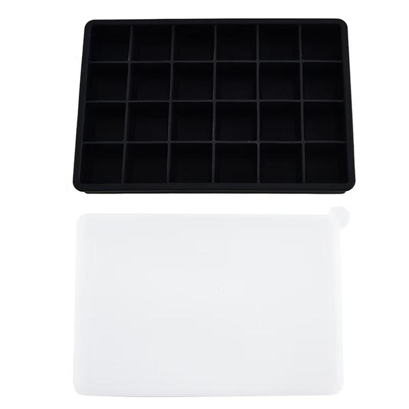 24 Grid Silicone Ice Cube Mold Big Square Ice Cube Tray Mold Ice Cube Maker Non-toxic Durable Bar Pub Wine Ice Blocks Maker
