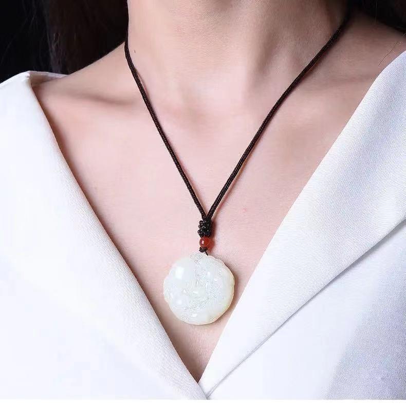Afghanistan White Jade Pixiu Pendant for Men and Women