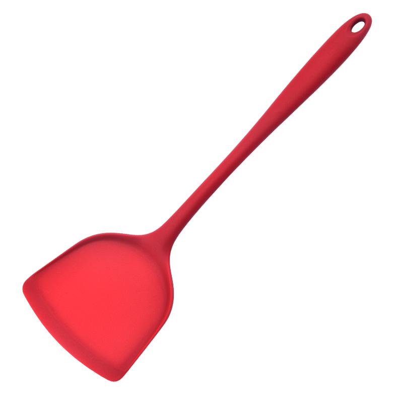Silicone Heat-Resistant Non-Stick Kitchen Utensil Set: Spatula, Spoon, Colander - 5 Pieces