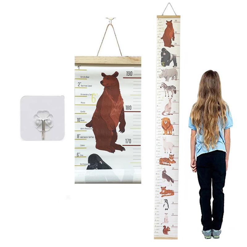 Wooden Wall Hanging Wall Sticker For Kids Room Decoration Height Measure Ruler Wallpaper Baby Growth Chart Decor On The Wall