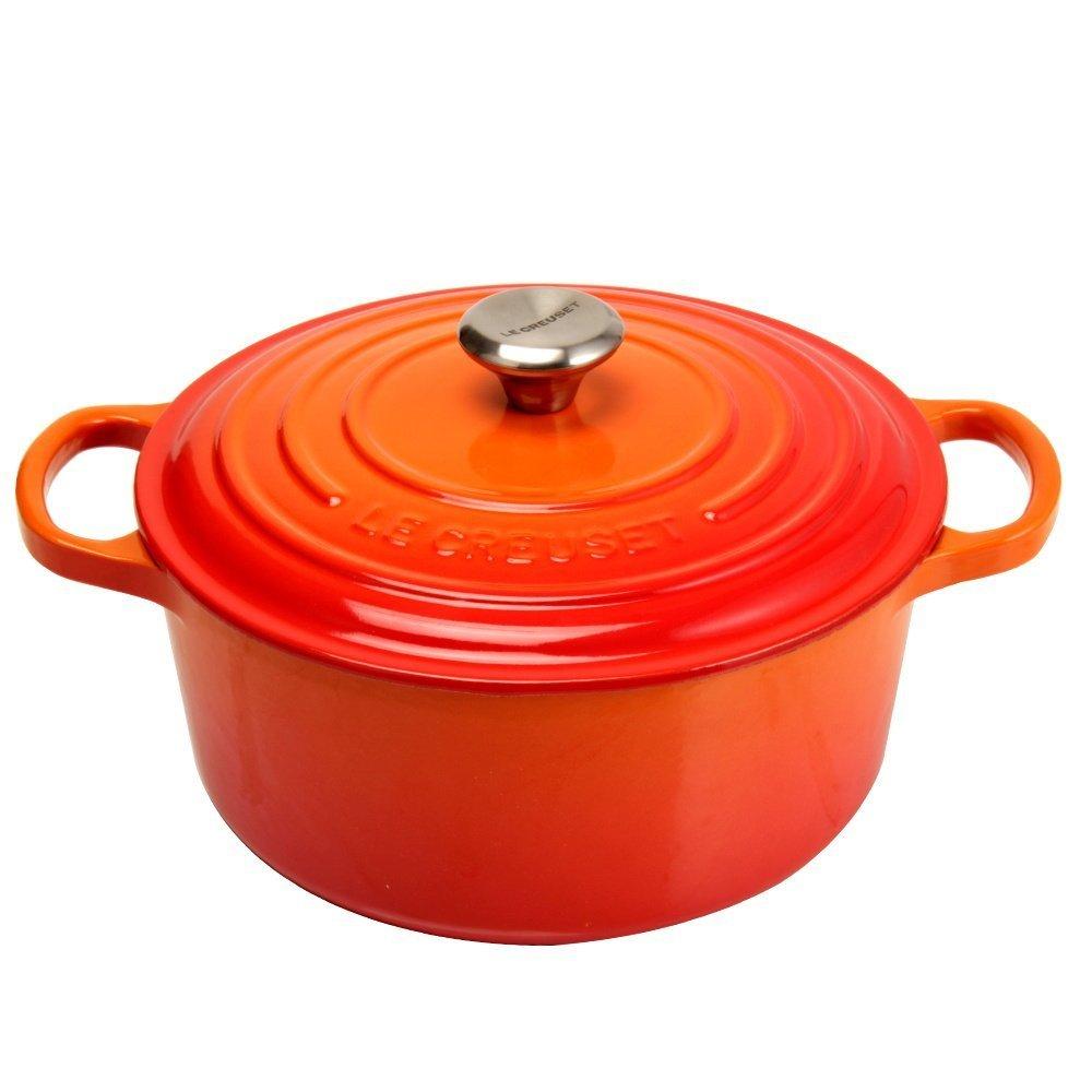 

Le Creuset SIGNATURE Signature Cocotte ronde 22cm Cocotte ronde Orange pot New life [Le Creuset] Two-handed [item] помаранчевий