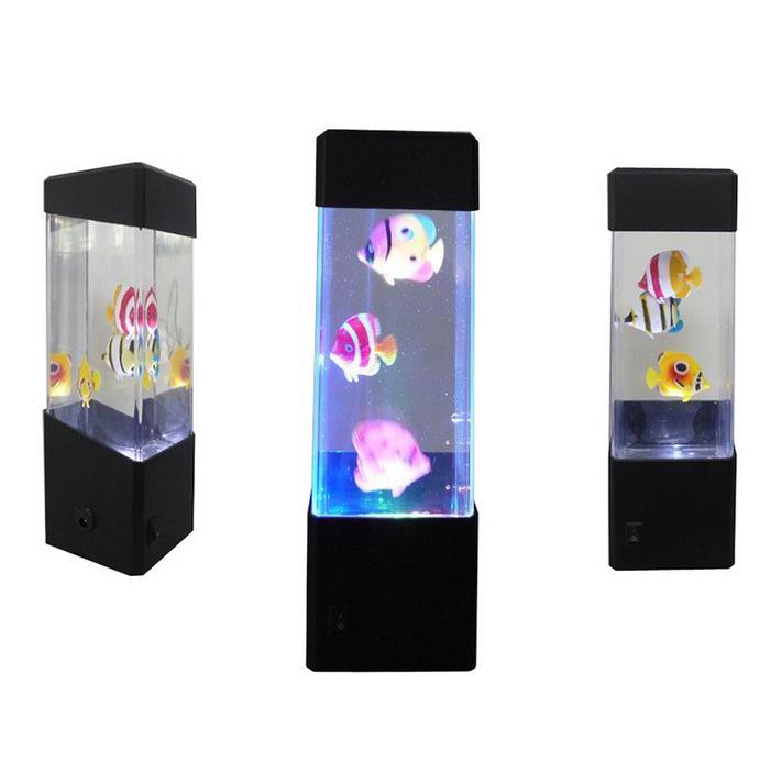 Volcano Jellyfish Lamp: Flashing Night Light Electronic Fish Tank and Healing Aquarium