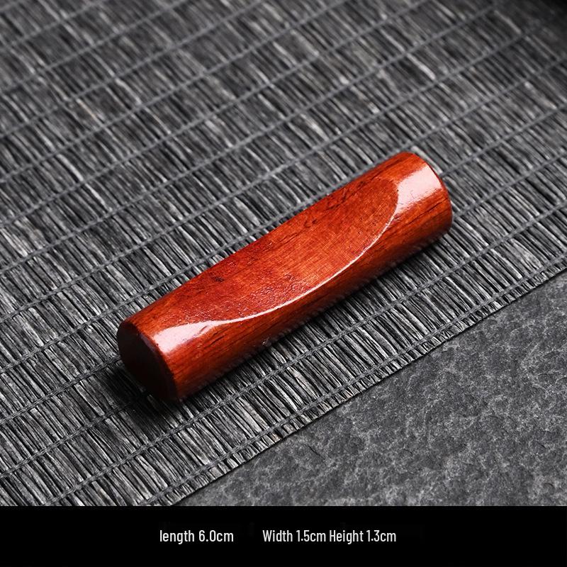 Rosewood Fish-Shaped Leaf Tea Tongs & Chopstick Rest