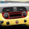 Real Soft Carbon Fiber Sticker For Fiat 500 2008 2009-2014 2015 For Abarth 595 2012 2013 2014 CD Control Interior Accessories