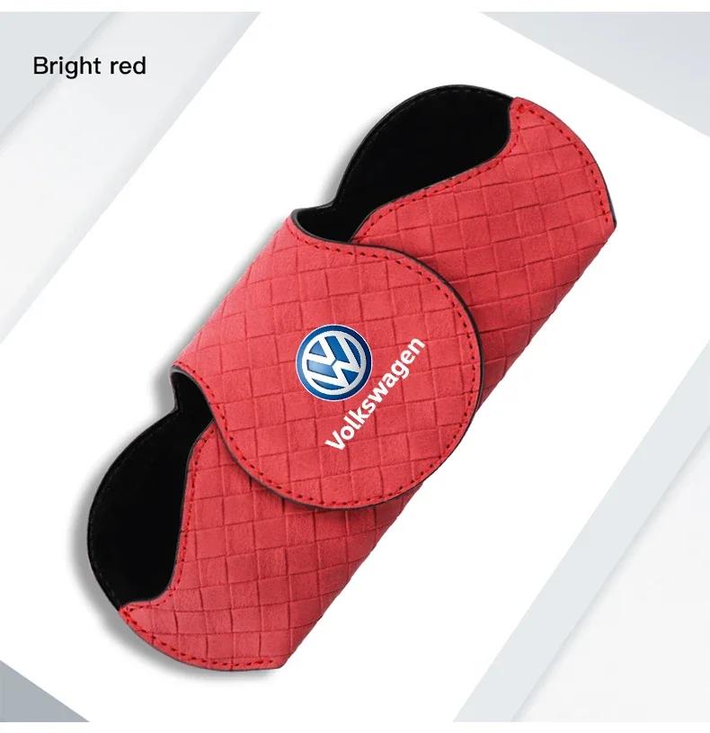 T23-·Car Interior Glasses Clip Auto Sun Visor Sunglasses Holder For Volkswagen Polo Golf Passat Scirocco Tiguan Jetta T-ROC Touareg