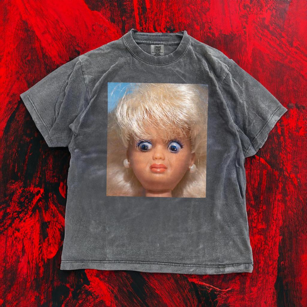 Funny Disgusted Doll Bed Rotting Social Battery Drained T Shirt For Alt Girlfriend