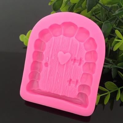 DIY Fairy Door Cartoon Door Wooden Door Cottage Silicone Mold Fondant Chocolate Decoration