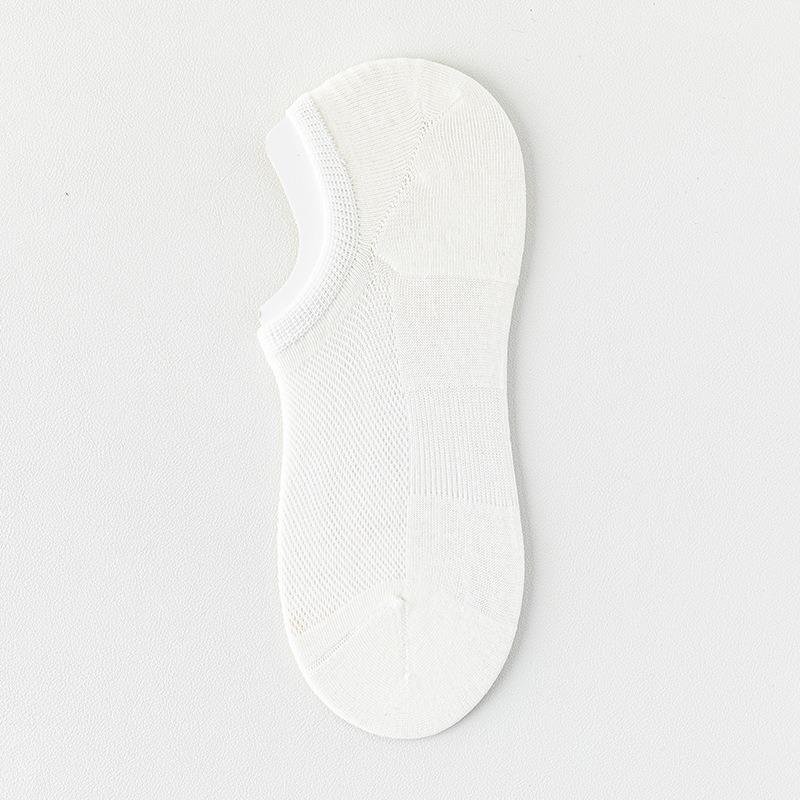Female Summer Thin Style Pure Cotton Mesh Boneless Heel Shallow Mouth Invisible Socks