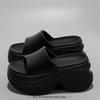 Solid Color EVA Platform Slippers Women Thick Sole Non Slip Beach Slides Sandals Lady Summer Soft Sole Wedge Heel