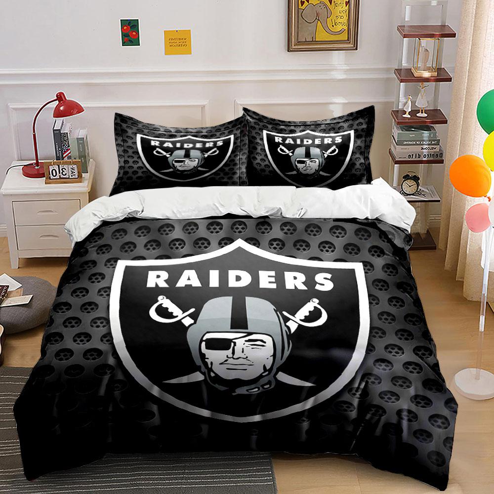 Raiders Shield Logo Design Biancheria da letto Copripiumino Set Copripiumino Federe (1*Copripiumino 2*Federe, senza piumino)
