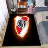 "Flaming Shield Pattern Carpet with Black Background for Home Décor" Suitable for Use As an Anti-slip for Living Room Bedroom Sofas
