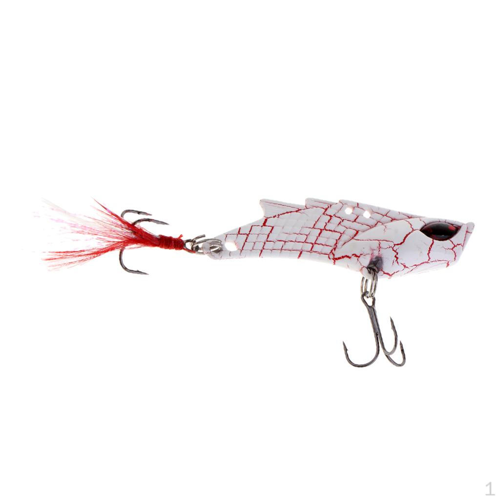 

Metal VIB Fishing Hard Spoons Cranks Freshwater Saltwater Tackle білий