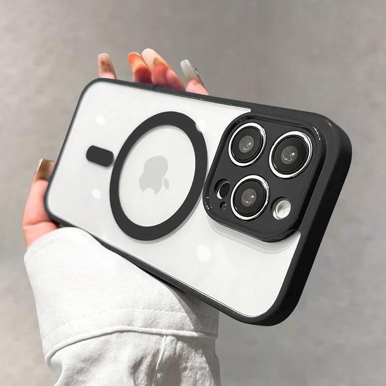 Luxury Wireless Charge Magsafe Transparent Phone Case For iPhone 11 12 13 14 15 Pro Max Plus Clear Magnetic Bumper Cases Cover