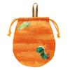 Gakken Staeful Very Hungry Drawstring X H15067 "The Caterpillar" Bag, Approx. 18.5 23cm, Orange,