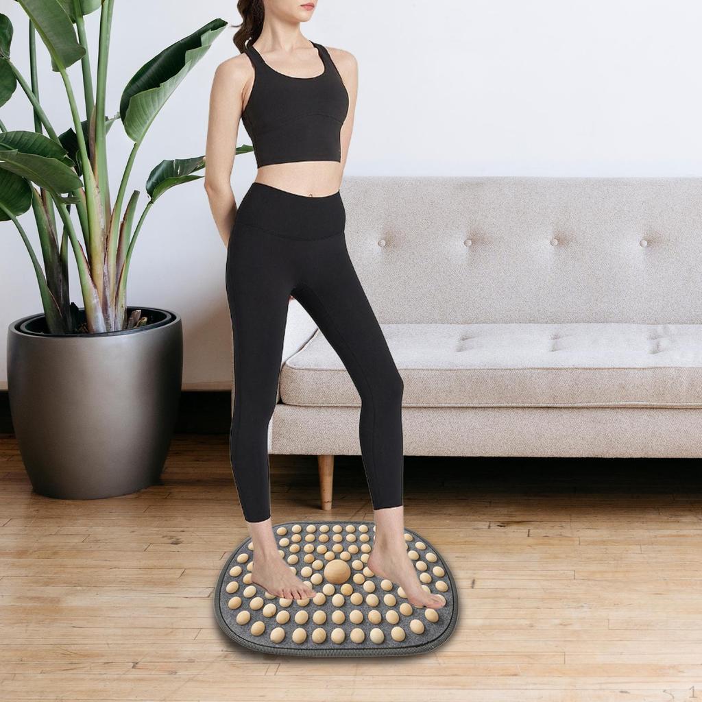 Wooden Foot Acupressure Mat Pad for Men Women Lightweight Massage Board