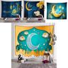 Vibrant Eid Mubarak Tapestry Moon Star Wall Hanging Decor For Ramadan Celebrations