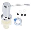 Sink Soap Dispenser Kit with Silicone Tube Stainless Steel Electroplating Sink Liquid Pump Head for Kitchen
