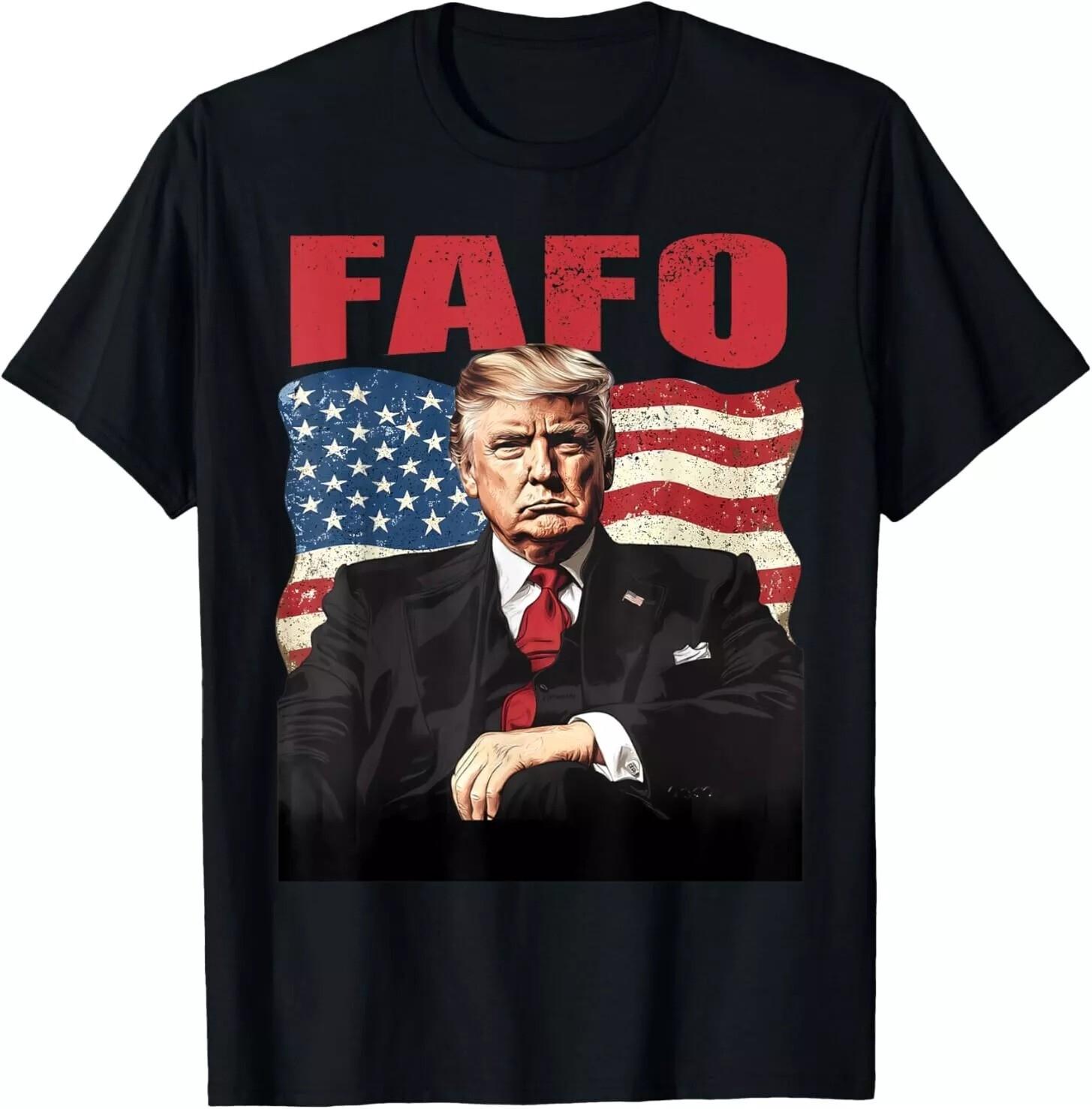 Trump Fafo Funny Fafo Trump American Flag T-Shirt S разноцветный