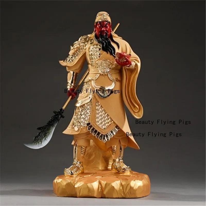 1pc Resin Guan Yu Ornament Buddhist Statues Statue of Guan Gong, God of Wealth Home Decoration Buddha Hall/Temple Decoration