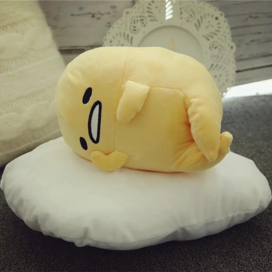 Schattig Gudetama Pluche Speelgoed Zacht Knuffelbaar Gevuld Gudetama Pluche Knuffelpop Slaapkussen Bank Decoratie Kussen Verjaardagscadeaus 45cm