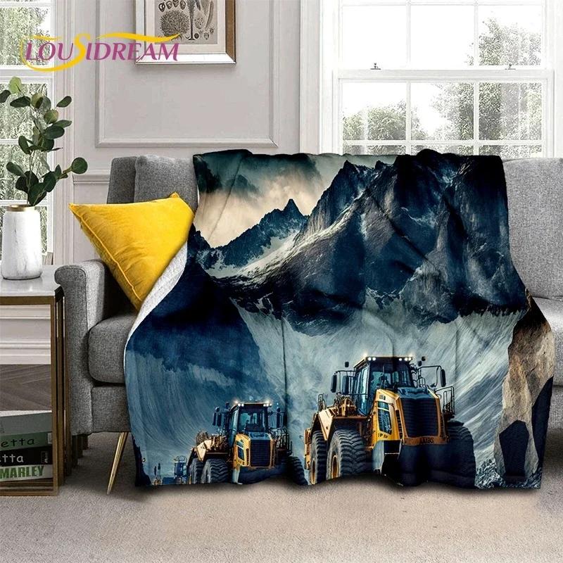 Retro Tractor Car 3D Truck Soft Flannel Blanket for Beds Bedroom Sofa Picnic ,Throw Blanket for Cover Outdoors Leisure Gift